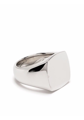 Tom Wood cushion polished signet ring - Silver