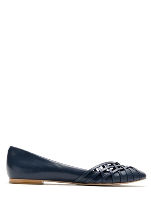 Sarah Chofakian Victoria leather flat ballerinas - Blue