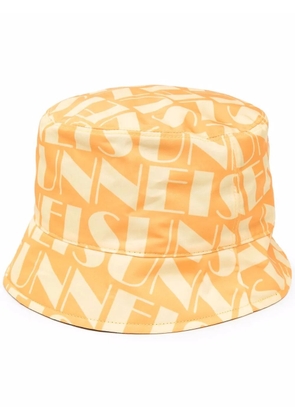 Sunnei logo-print reversible bucket hat - Yellow