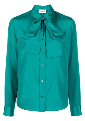 P.A.R.O.S.H. pussy-bow collar blouse - Green