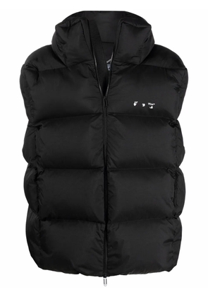 Off-White down-feather logo-print gilet - Black