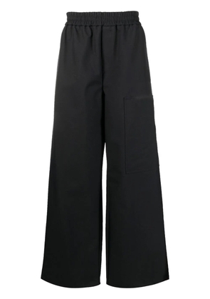 Off-White high-waisted wide-leg trousers - Black