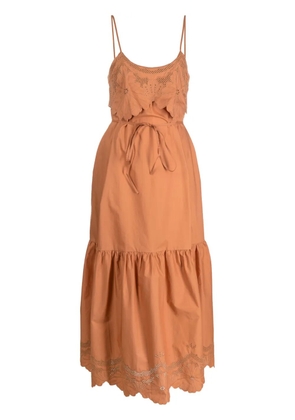 TWINSET tiered-skirt shift dress - Brown