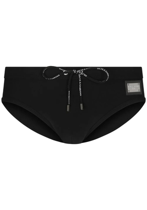 Dolce & Gabbana logo-waistband swim briefs - Black