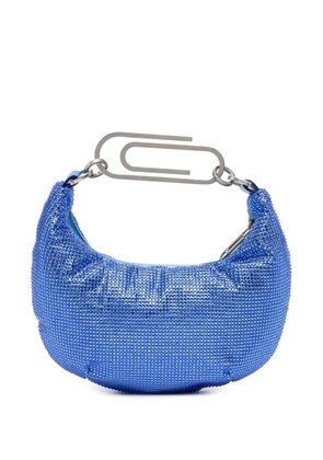 Off-White Paperclip studded shoulder bag - Blue