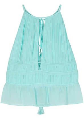 Patrizia Pepe pleated sleeveless top - Blue