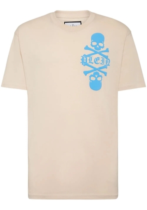 Philipp Plein skull-print cotton T-shirt - Neutrals