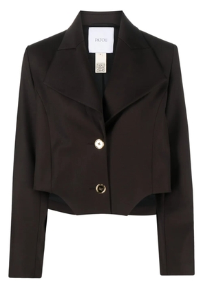 Patou cut-out cropped blazer - Brown