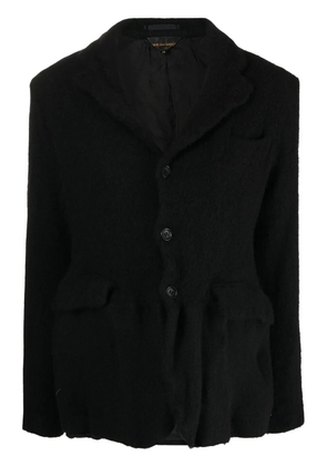 Comme Des Garçons felted-finish single-breasted blazer - Black