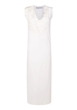 Gloria Coelho ruched sleeveless maxi dress - White