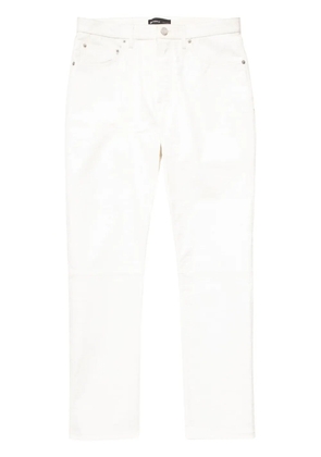 Purple Brand straight-leg leather trousers - White