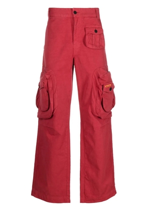Heron Preston logo-patch cargo trousers - Red