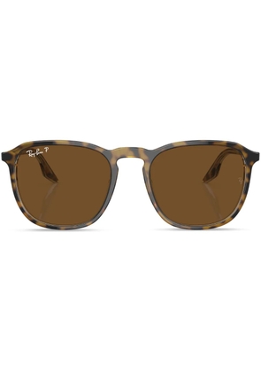 Ray-Ban logo-plaque round-frame sunglasses - Green