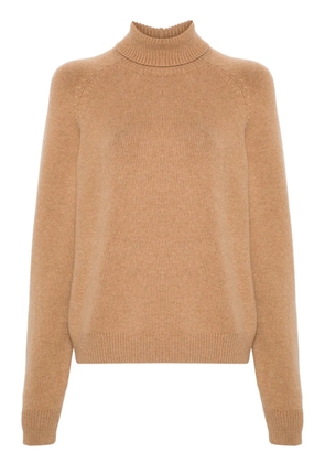 FENDI logo-embroidered sweater - Brown