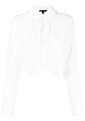 Kiki de Montparnasse ruffled tuxedo shirt - White