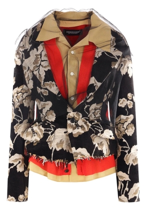 Undercover layered jacquard blazer - Black
