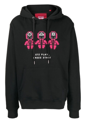 Mostly Heard Rarely Seen 8-Bit Pink Trio drawstring hoodie - Black