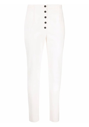 Philosophy Di Lorenzo Serafini high-waist slim-fit canvas trousers - White