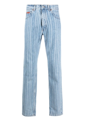 Martine Rose striped straight-leg jeans - Blue