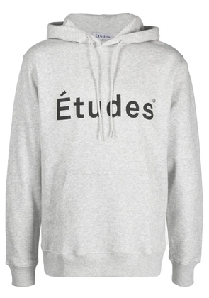 Études Studio logo-print detail hoodie - Grey