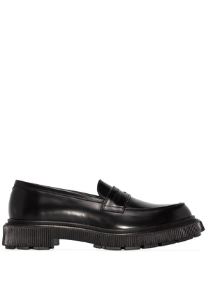 Adieu Paris penny-slot leather loafers - Black