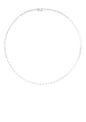 Anita Ko 18kt white gold baguette diamond choker necklace - Silver