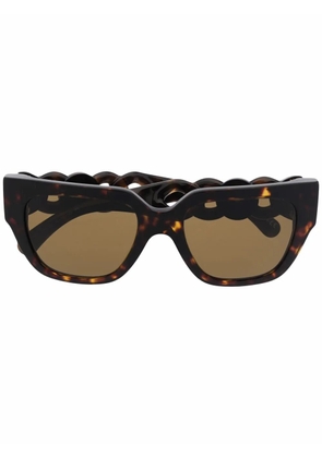 Versace Eyewear sculpted square sunglasses - Brown