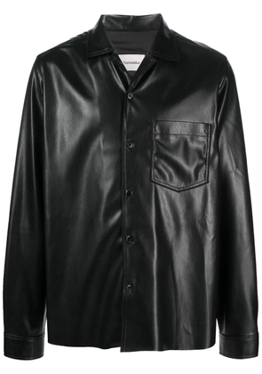 Nanushka coated-finish shirt jacket - Black