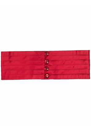 Saint Laurent Pre-Owned 1980s silk smoking waist belt - Red