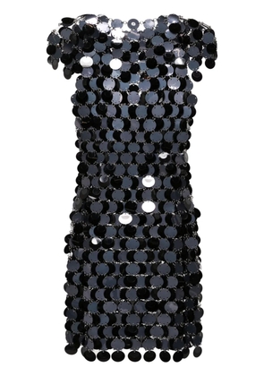 Rabanne sequinned chainmail minidress - Black