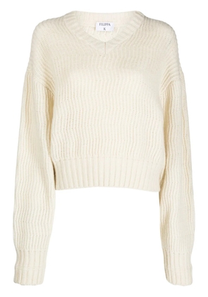 Filippa K drop-shoulder chunky-knit jumper - White