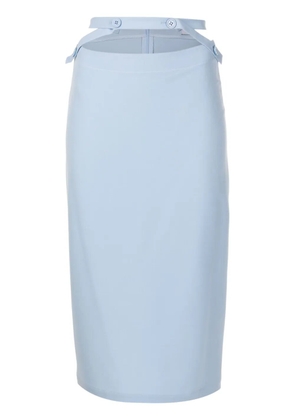 Gloria Coelho cut-out pencil skirt - Blue