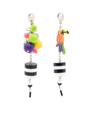 Amir Slama Bijoux parrot-motif drop earrings - Multicolour