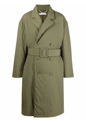Off-White padded double-breasted coat - Green