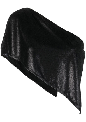 GAUGE81 one-shoulder sequinned top - Black