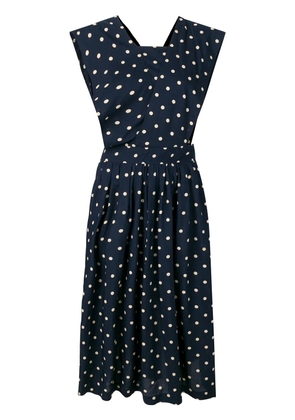 Comme Des Garçons Pre-Owned polka dot midi dress - Blue