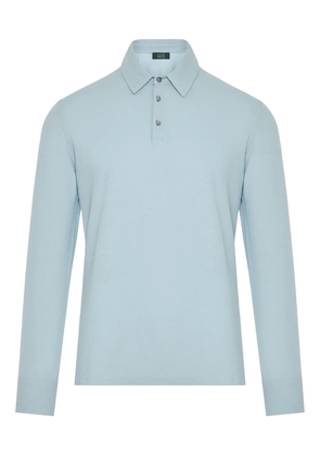 Zanone long-sleeve polo shirt - Blue