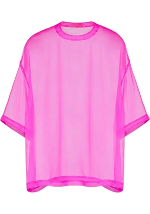 Valentino Garavani crew neck chiffon top - Pink