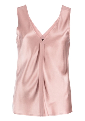 VOZ raw-cut silk tank top - Pink