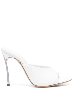 Casadei 110mm Blade Minorca sandals - White