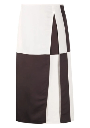 Jil Sander colour-block midi skirt - Neutrals