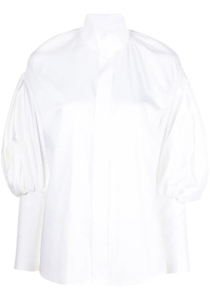 Dice Kayek high-neck poet sleeve shirt - White