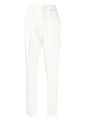 Philipp Plein high-waisted tapered trousers - White
