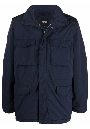 ASPESI crinkled-finish military jacket - Blue