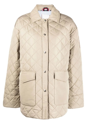 Tommy Hilfiger button-up quilted coat - Neutrals