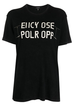 R13 slogan-print T-shirt - Black