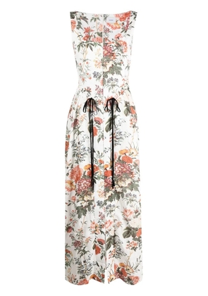 ERDEM floral full dress - Green