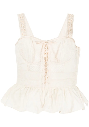 Ulla Johnson peplum-hem cotton blouse - Neutrals