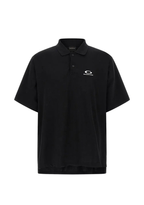 Balenciaga logo-detail polo shirt - Black