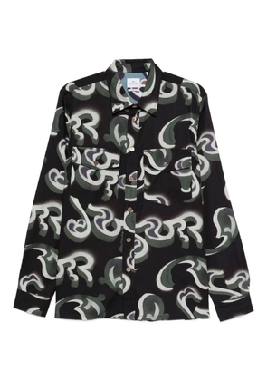 PS Paul Smith abstract-print long-sleeved shirt - Black
